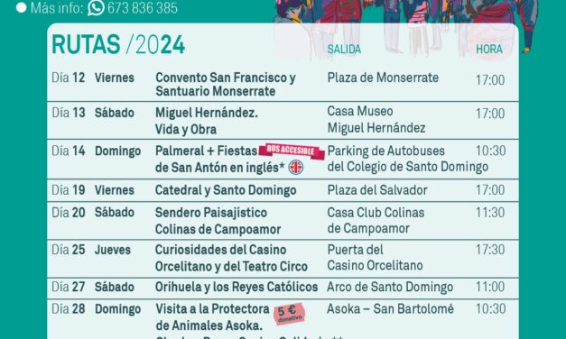 Turisme d’Oriola presenta les rutes de gener que acostarà als veïns de la costa a les Festes de Sant Antón, entre altres novetats