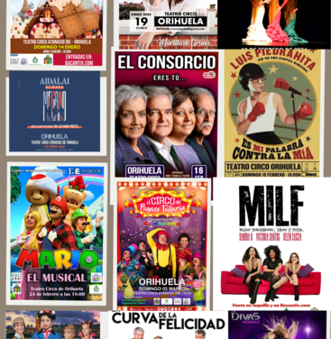 Cultura presenta una completa y variada programación de enero a marzo en el Teatro Circo Atanasio Die de Orihuela
