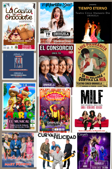 Cultura presenta una completa y variada programación de enero a marzo en el Teatro Circo Atanasio Die de Orihuela