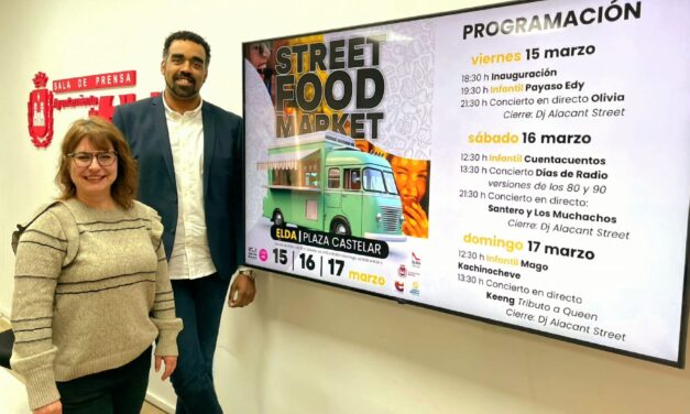 Elda se convertirá del 15 al 17 de marzo en epicentro gastronómico y musical de la comarca en la octava edición del Street Food Market