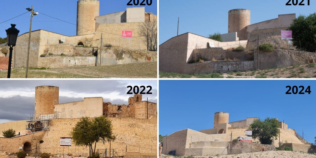 Elda ha destinado cerca de 700.000 euros a los trabajos de restauración y recuperación del Castillo-Palacio durante los últimos años
