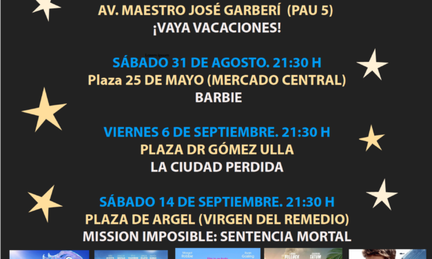 Alicante vuelve a sacar el «Cine en la calle» con cinco proyecciones gratis de películas de actualidad