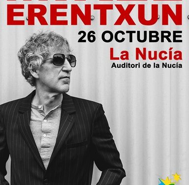El cantant Mikel Erentxun actuarà aquest dissabte en l’Auditori La Nucia