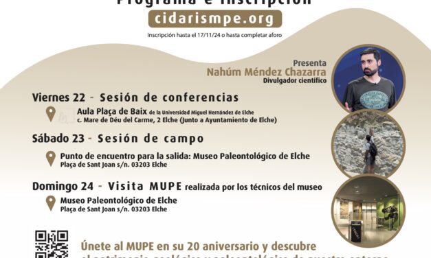 Arrancan las primeras las primeras JORNADAS DE PATRIMONIO GEOLÓGICO Y PALEONTOLÓGICO del MUPE
