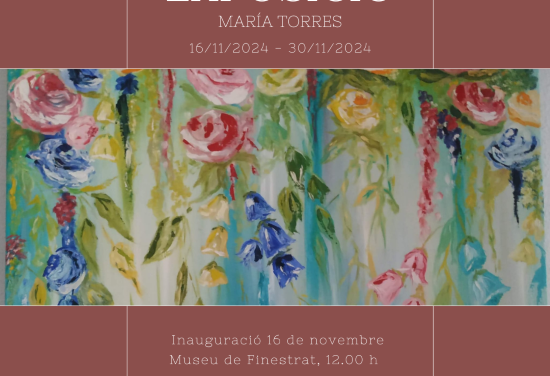 Este sábado 16 noviembre se inaugura una exposición de pintura al óleo de María Torres en el Museu de Finestrat