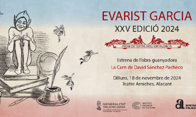 La Diputación estrena en el Teatro Arniches la obra de David Sánchez Pacheco, ganador del Premi Evarist Garcia