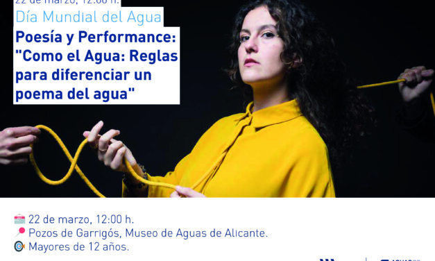 El Museo de Aguas de Alicante acoge la actuación “Reglas para diferenciar un poema de agua” de Iria Fariñas