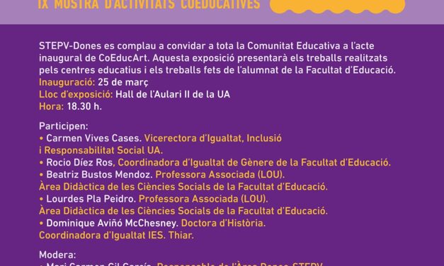 La UA acull l’exposició de la novena edició del projecte CoeducArt