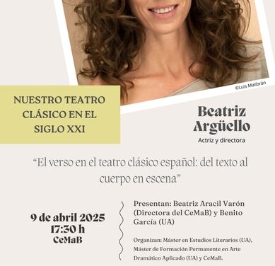 La actriz y directora teatral Beatriz Argüello imparte una charla- taller en el CeMaB