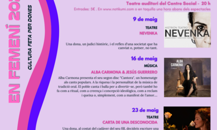 Dénia presenta el cicle ‘En femení’ 2025, una mostra de cultura feta per dones