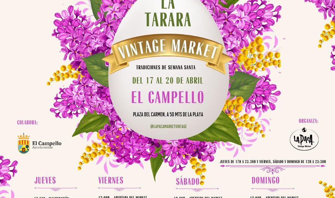 El Campello organitza un “mercat vintage” del 17 al 20 d’abril en la Plaça del Carmen