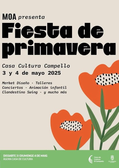 Interesante propuesta cultural para el fin de semana en El Campello: “Fiesta de la primavera” con mercado abierto de arte, actividades creativas y música