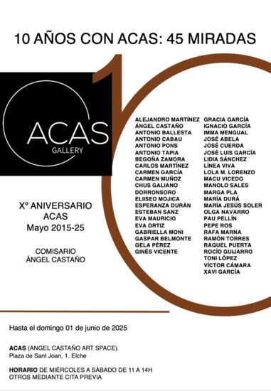 Inauguración de la  exposición 10 AÑOS CON ACAS: 45 MIRADAS