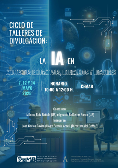 El CeMaB dedica un ciclo de talleres de divulgación a la inteligencia artificial en contextos educativos, literarios y lectores