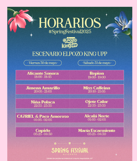 Spring Festival anuncia els horaris d’una de les seues edicions més esperades