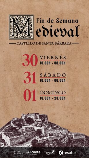 El Castillo de Santa Bárbara viaja al medievo con un fin de semana lleno de música, juegos, espectáculos y una muestra de artesanía