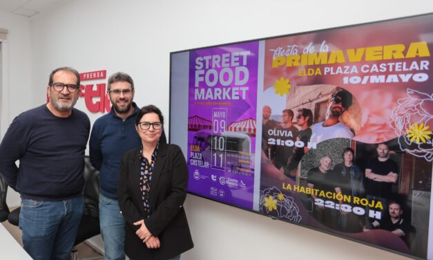 La Plaça Castelar es convertirà de 9 a l’11 de maig en epicentre gastronòmic i musical de la comarca amb l’arribada de l’Elda Street Food Market i la Festa de la Primavera