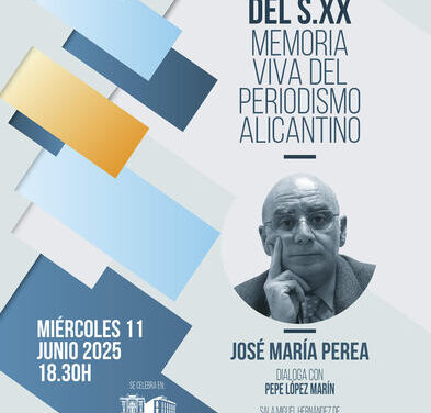 José María Perea protagoniza una nueva sesión del ciclo “Voces del siglo XX” de la Universidad de Alicante