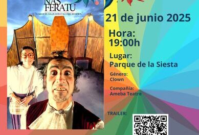 El Anfiteatro del Parque de la Siesta de Torrevieja se estrena el sábado como espacio escénico con el espectáculo de CLOWN BIENVENIDO NASFERATU