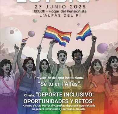 El Ayuntamiento de l’Alfàs pone en valor la diversidad con una programación especial por el Orgullo 
