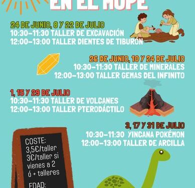 El MUPE se llena de actividad este verano con diferentes talleres didácticos para los más pequeños de la casa