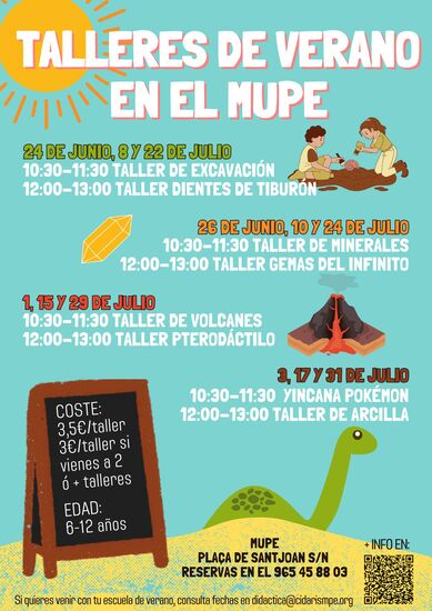 El MUPE se llena de actividad este verano con diferentes talleres didácticos para los más pequeños de la casa