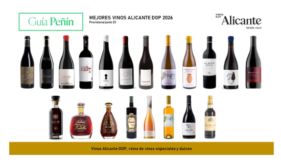 Alacant insuperable en vins especials i dolços en Peñín 2026