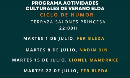 El humor llegará a Elda 40Gra2 en julio con el ciclo de monólogos en los Salones Princesa