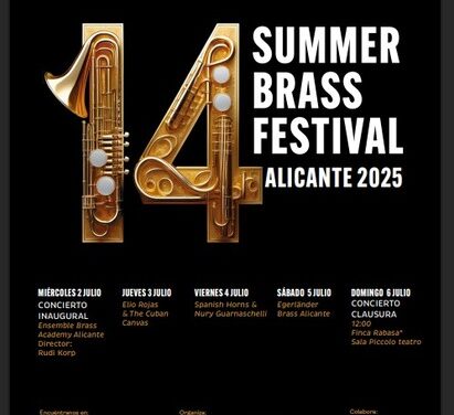 Alicante empieza el mes de julio con la 14 edición del Summer Brass Festival y el inicio de “Verano en Parques”