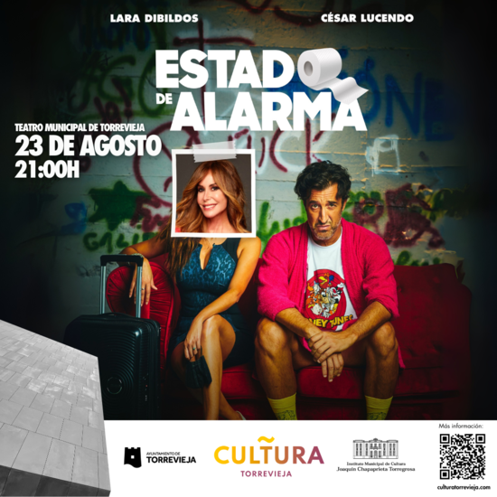 LARA DIBILDOS i CÉSAR LUCENDO protagonitzaran la comèdia “ESTAT D’ALARMA” a Torrevella