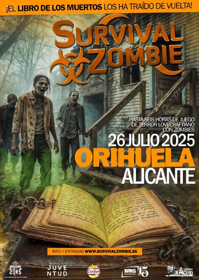 Juventud anuncia la nueva fecha del “Survival Zombie” en Orihuela: sábado 26 de julio
