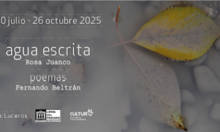 La Lonja del Pescado agoge “Agua escrita” que une pintura y fotografía con poesía