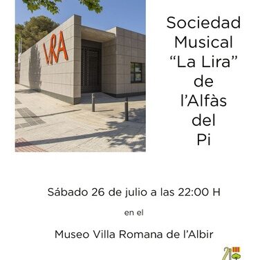 La Lira ofrece el concierto gratuito Estiu Festiu el sábado en el Museo Villa Romana de l’Albir 