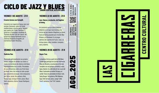 Alacant convida a l’agost als concerts gratuïts de jazz i blues en Les Cigarreras i al ‘Estiu de músiques’ en la Plaça de l’Ajuntament