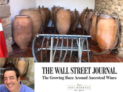 The Wall Street Journal destaca a Pepe Mendoza como referente del vino mediterráneo en ánfora