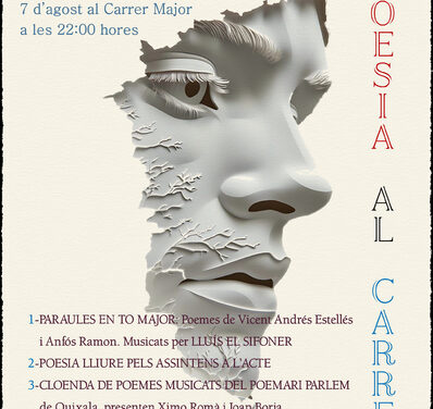 Lluís el Sifoner y de Quixala protagonizarán la «XXIII Poesia al Carrer” 