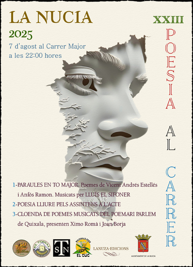Lluís el Sifoner i de Quixala protagonitzaran la «XXIII Poesia al Carrer”