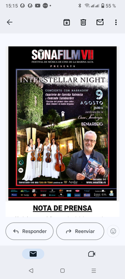 El festival SONAFILM dedica un concierto intimista a Hans Zimmer con cuarteto de cuerda y narración del experto en bandas sonoras Conrado Xalabarder