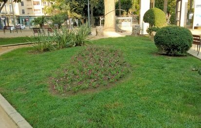 Alacant reobri el Panteó de Quijano després del ressembrat de la gespa, plantació i labors de manteniment
