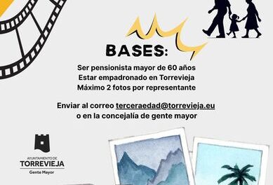 Abierto el plazo para participar en el concurso de fotografía HOMENAJE AL MAYOR de Torrevieja