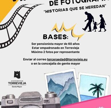 Abierto el plazo para participar en el concurso de fotografía HOMENAJE AL MAYOR de Torrevieja