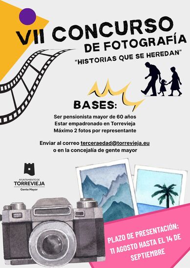 Abierto el plazo para participar en el concurso de fotografía HOMENAJE AL MAYOR de Torrevieja