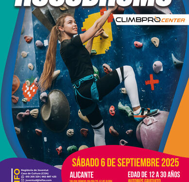 Nueva jornada de escalada gratuita en el rocódromo ClimbPro Center de Alicante organizada por Juventud del Ayuntamiento de l’Alfàs del Pi