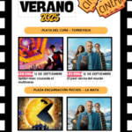 Los días 12 y 13 de septiembre disfruta del cine de verano en la playa del Cura y en La Mata de Torrevieja