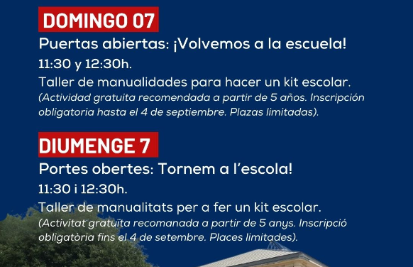 MUBOMA de Alcoy: puertas abiertas de septiembre