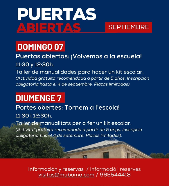 MUBOMA de Alcoy: puertas abiertas de septiembre