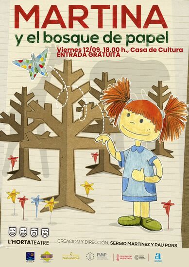 L’Alfàs acoge este viernes el espectáculo infantil ‘Martina y el bosque de papel’ con entrada gratuita