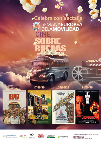 La UA i Vectalia programen el cicle Cinema sobre Rodes amb motiu de la Setmana Europea de la Mobilitat
