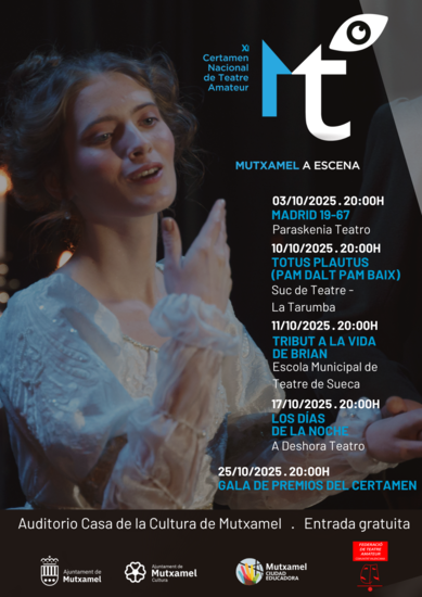 Mutxamel a Escena 2025, un certamen que cumple su XI edición dando visibilidad al teatro amateur