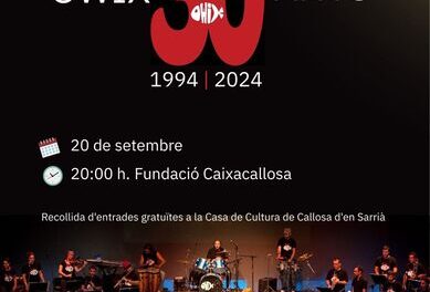 El grup musical ÒWIX celebra el seu 30 aniversari amb la publicació de un llibre